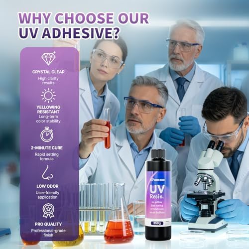 SHORE RESIN 250g UV Resin Kit with Light, Jewelry Starter Set - Image 5
