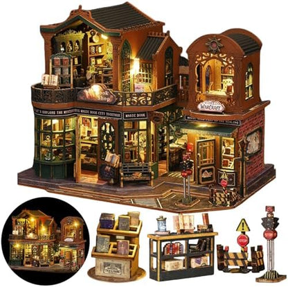 DIY Miniature House Kit Book Nook Kit for Adults to Build Mini Magic House by Flybean-WonderlandinYourHands