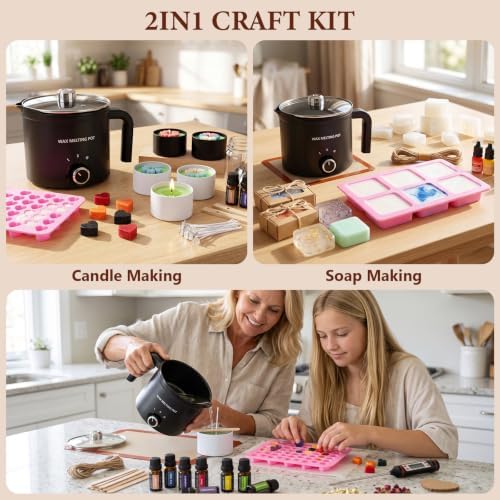 BISWYLBLJ Candle & Soap Making Kit for Adults,Complete DIY Craft Gift Kit - Image 7