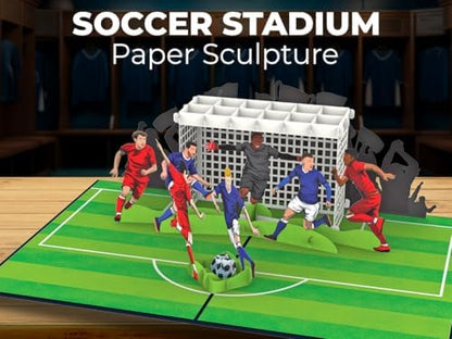 iGifts And Cards Soccer Stadium 3D Pop-Up Card Player Coach Birthday 5"x7" - Image 4