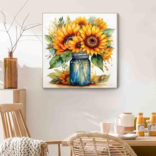Sunflower Paint by Numbers Kit for Adults Beginners 15.7X15.7 Inch - Image 4