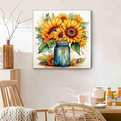 Sunflower Paint by Numbers Kit for Adults Beginners 15.7X15.7 Inch - Image 4