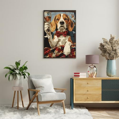 Framed Paint by Numbers Kit for Adults Beginner & Kids Ages 8-12, Funny Dog Adult Paint by Numbers with Frame, without Easel, DIY Acrylic Number Painting for Adults for Home Decor Gift 8 x 12 Inch - Image 3