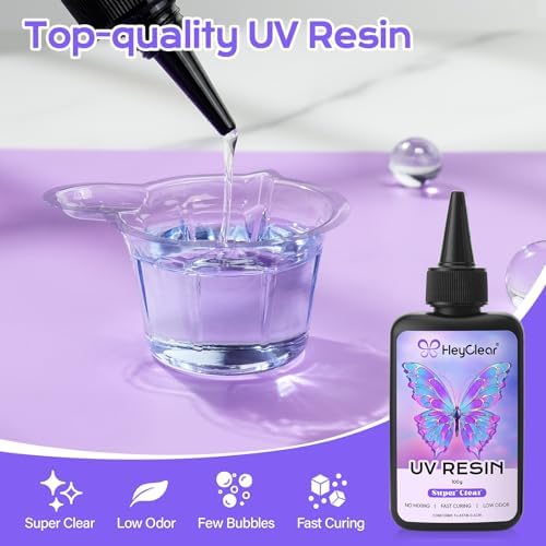 HeyClear 300g UV Resin Molds Kit with Light for Jewelry Making, Keychains - Image 5