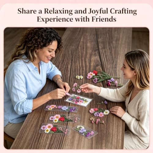 440 Pcs Pressed Flower Bookmark Kit, Handmade Craft for Women - Image 3