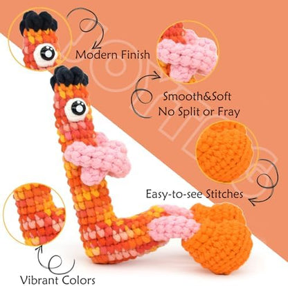 4 Pack Rainbow Beginner Crochet Yarn for Crocheting Knitting Multicolor Cotton Crochet Yarn for Beginners with Easy-to-See Stitches Cotton-Nylon Blend Easy Yarn for Beginners(Golden Sunshine) - Image 5
