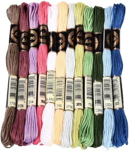 12 Skeins 105 Yards Rainbow Embroidery Floss for Jewelry Making by CABODYALS