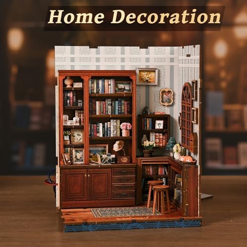 DIY Book Nook Kit for Adults, Miniature House Kit, Reading Room - Image 6