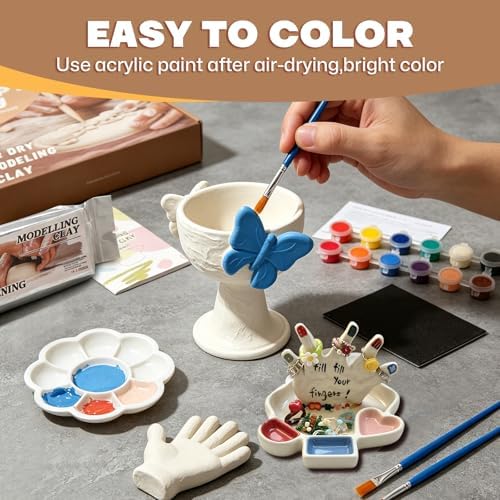 Air Dry Clay Kit for Adults, Complete Pottery Set for Beginners with Tools, Handmade Art Gifts for Women Men - Image 5