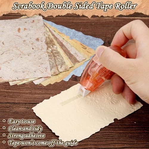 226 Sheets Vintage Scrapbook Paper Kit with Photo Tapes, Textured Scrapbooking Supplies Craft Paper for Junk Journal Supplies Planner Mixed Collage Materials Embellishments - Image 5