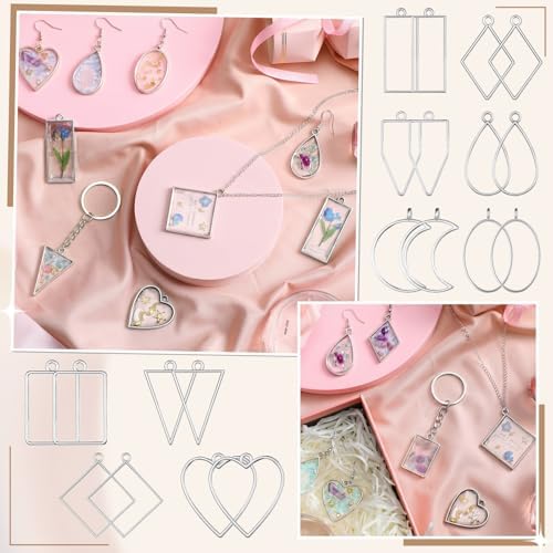 Inbagi 180 Pcs Open Bezels for Resin Jewelry - Image 3