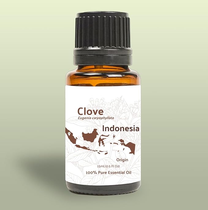 Nature Packaged 100% Pure Clove Essential Oils - Direct from Indonesian Essential Oils - Essential Oil for Diffusers Aromatherapy & Humidifiers (15ml) | Natural Cold-Pressed