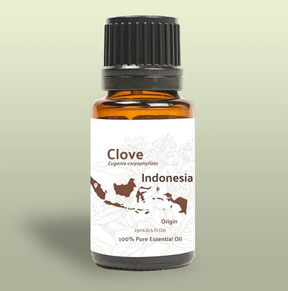 Nature Packaged 100% Pure Clove Essential Oils - Direct from Indonesian Essential Oils - Essential Oil for Diffusers Aromatherapy & Humidifiers (15ml) | Natural Cold-Pressed
