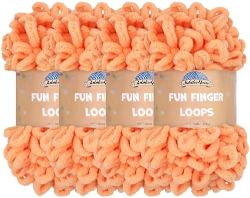 JubileeYarn Fun Finger Loops Yarn - Nectar - 4 Skeins by BambooMN