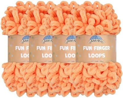 JubileeYarn Fun Finger Loops Yarn - Nectar - 4 Skeins by BambooMN
