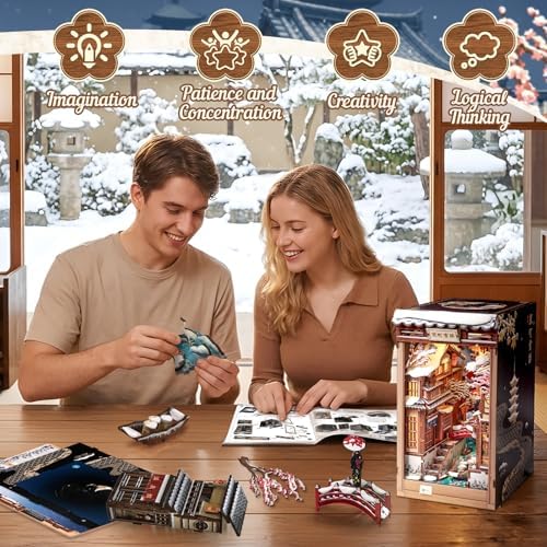 CUTEBEE Book Nook Kit - DIY Miniature House Dollhouse for Adults - Image 6