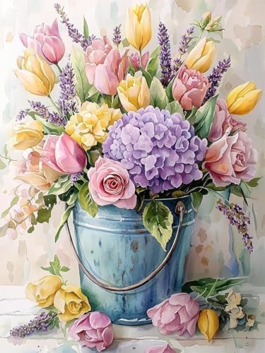 DYAIANGMU Flower Stamped Cross Stitch Kit for Adults 15.7x11.8 inches by Unknown