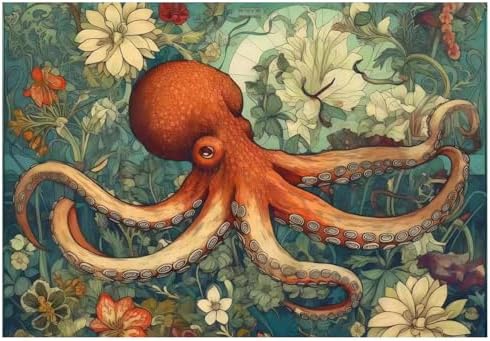 Octopus Paint by Numbers Kit for Adults, 16x20 inch by MANDUN