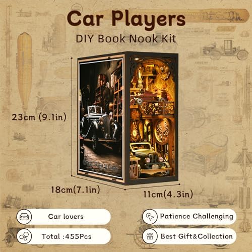 Book Nook Kit, Book Nook Kits for Adults DIY Booknook Model Build - Image 2