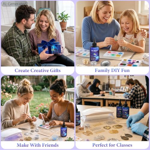FUHITIM 400g UV Resin Kit with Light,Resin Kits for Beginners - Image 7