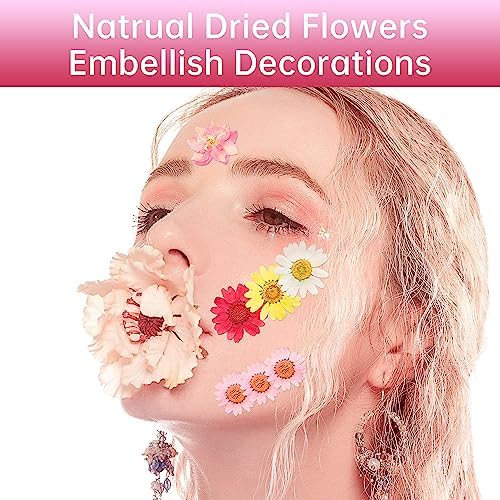 Dried Flowers, Kaluofan 45PCS Real Pressed Flowers, Dried Flowers for Resin Crafts, for Bookmark Resin Scrapbooking Jewelry Crafts Making, Candle and Nails Decoration - Image 6