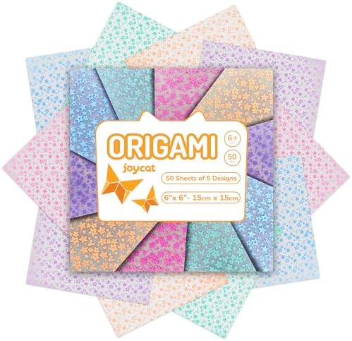 JoyCat Deep Glow in the Dark Origami Paper, 50 Sheets, 6x6 Inch by JOYCAT