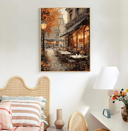 Paint by Numbers Kit for Adults, Street Cafe Acrylic Canvas Painting Set - Image 3