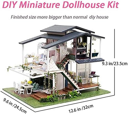 GuDoQi DIY Miniature Dollhouse Kit, Tiny House kit with Music, Miniature House Kit 1:24 Scale Monet Garden, Great Handmade Crafts Gift for Birthday Christmas Day - Image 2