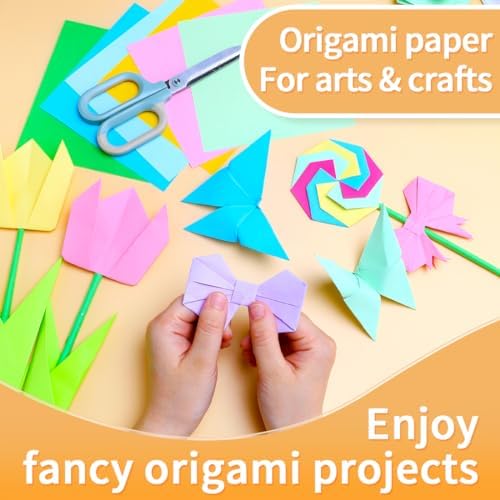 Praisebank Dark Purple Origami Paper, 220pcs 6x6 inch, Double Sided Color, Origami Paper Kit for Crafts, Origami Kit. - Image 5