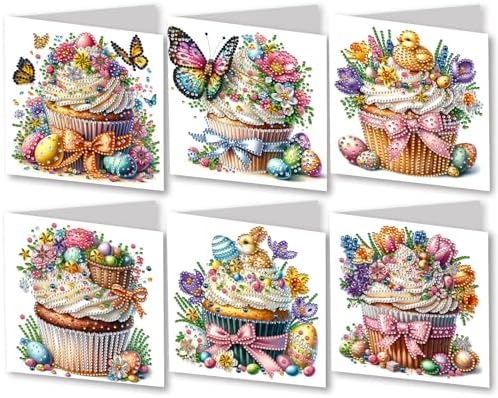 DIY Diamond Greeting Cards Set, 5D DIY Diamond Art Painting Festival Style Greeting Card, DIY Christmas Card Making Kits for Family Friends Handmade Gift-#27-Easter by Unknown
