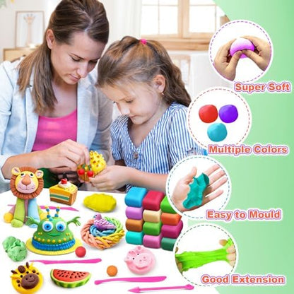 Air Dry Clay 192 Colors, Modeling Magic Clay Gift for Kids - Image 5