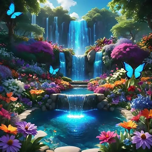 Landscape Scenery Paint by Numbers Kit for Adults Beginner 16X16 inch by CHWGLFGG