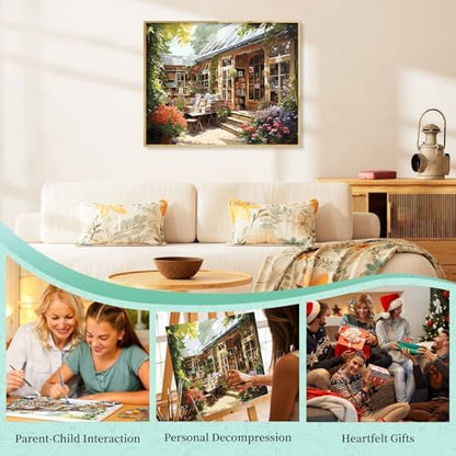 Paint by Numbers Kit for Adults, Bookstore DIY Painting Kit, 16x20 Inch - Image 7