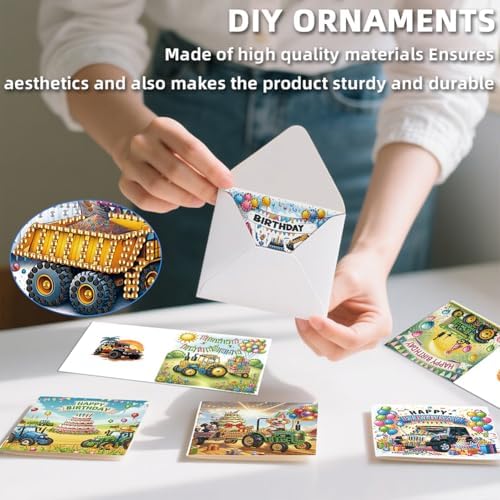 LAKEQUILL Perfect Birthday Card & Gift: DIY 5D Diamond Art Painting Greeting Cards Kit, 6PCS Congratulations Cards with Envelopes, Handmade Craft for Adults, Women, Beginners - Image 5