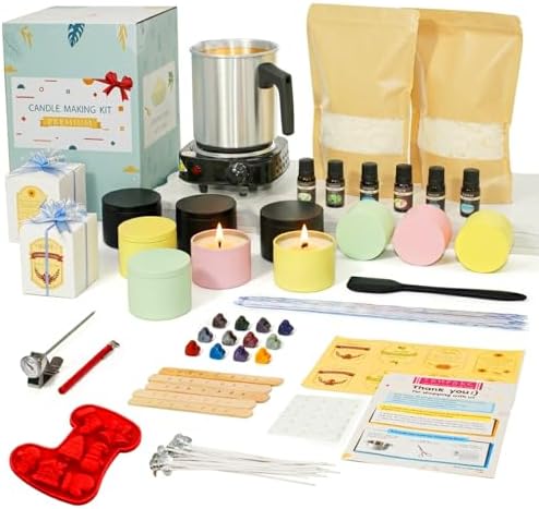 Candle Making Kit for Adults with Hot Plate, Complete Homemade Candles Kit by Tobeno1candlemakingsupplier