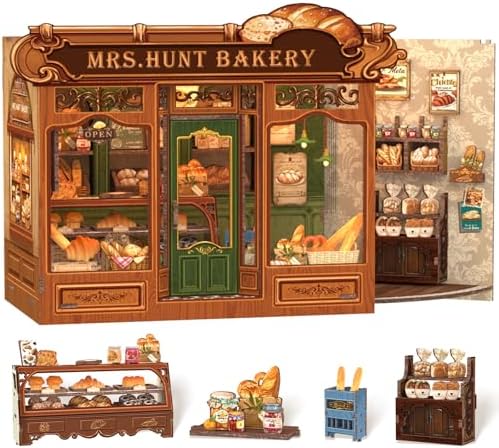 Cutefun Book Nook Kits for Adults - DIY Miniature Bread Shop House Kit by Cutefun