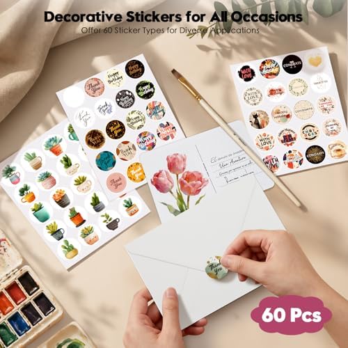 KOVIEDE 20 Pack Foldable Blank Watercolor Cards with Envelopes 4" x 6" - Image 6