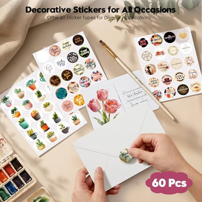 KOVIEDE 20 Pack Foldable Blank Watercolor Cards with Envelopes 4" x 6" - Image 6