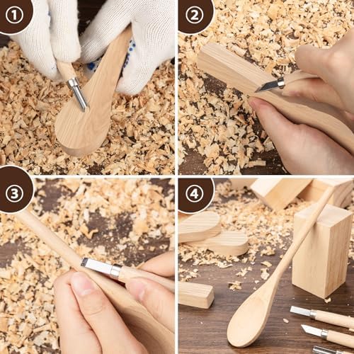 6Pcs Unfinished Wood Carving Spoon, 6.5IN Blanks for Handicraft Enthusiasts - Image 7
