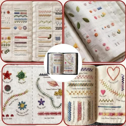 OYSMY Embroidery Stitch Book Kit,2026 New Embroidery Kit with 86 PCS Sewing Kit,Includes Illustrated Guide to 106 Universal Embroidery Stitches for Beginners and Craft Lovers(3 Set) - Image 3