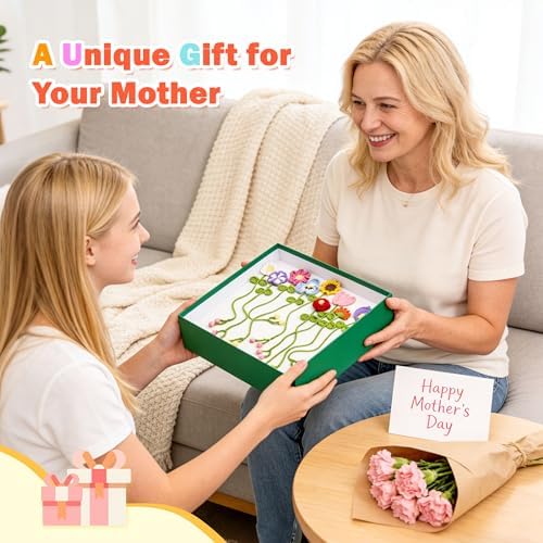 Joyclub Crochet Kit for Beginners 10 Flower Bookmarks for Adults - Image 5