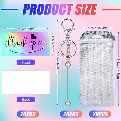Sasylvia 60 Pcs Beadable Keychain Bars Bulk,Silver - Image 2