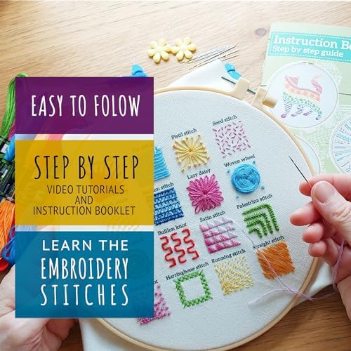 Cat Embroidery Kit for Beginners - Stamped Cross Stitch for Adults - Image 4