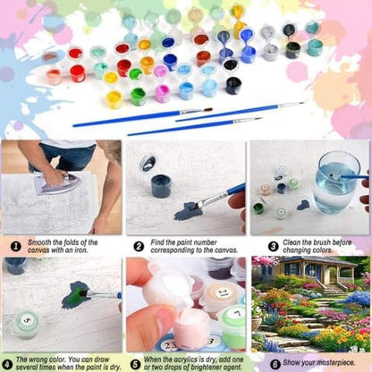Arttoplus Landscape Paint by Numbers Kit for Adults Beginner 16x20 inch - Image 5