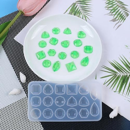 Faceted Gemstone Mold Resin Jewelry Molds Silicone Molds for Resin - Image 4