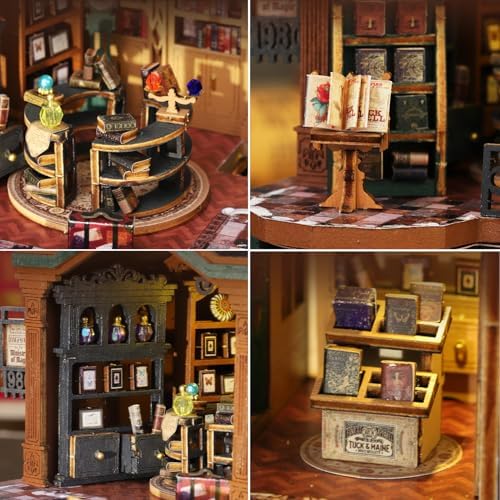 Plustopoy DIY Miniature House Kit, Bookshop Book Nook for Adults - Image 2