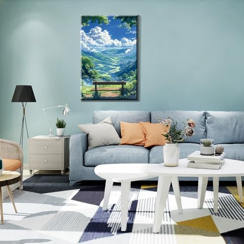 JOOZ Paint by Numbers kit for Adults with Frame, Landscape Paint by Number Canvas, Mountain Paint by Number with Easel, DIY Paint by Number Kits for Adults Landscape for Home Wall Decor 8 x 12 Inch - Image 5