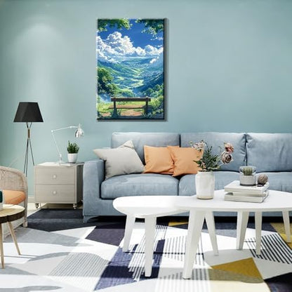 JOOZ Paint by Numbers kit for Adults with Frame, Landscape Paint by Number Canvas, Mountain Paint by Number with Easel, DIY Paint by Number Kits for Adults Landscape for Home Wall Decor 8 x 12 Inch - Image 5