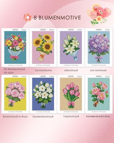 forever young Bouquet Small Diamond Art Kits, 5x7 Inch Canvas - Image 3