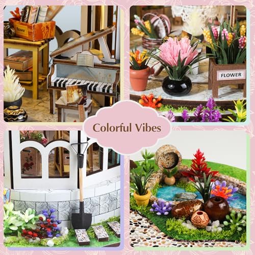 DIY Botanical Miniature House Kit with LED Light - Hanging Garden - Image 5